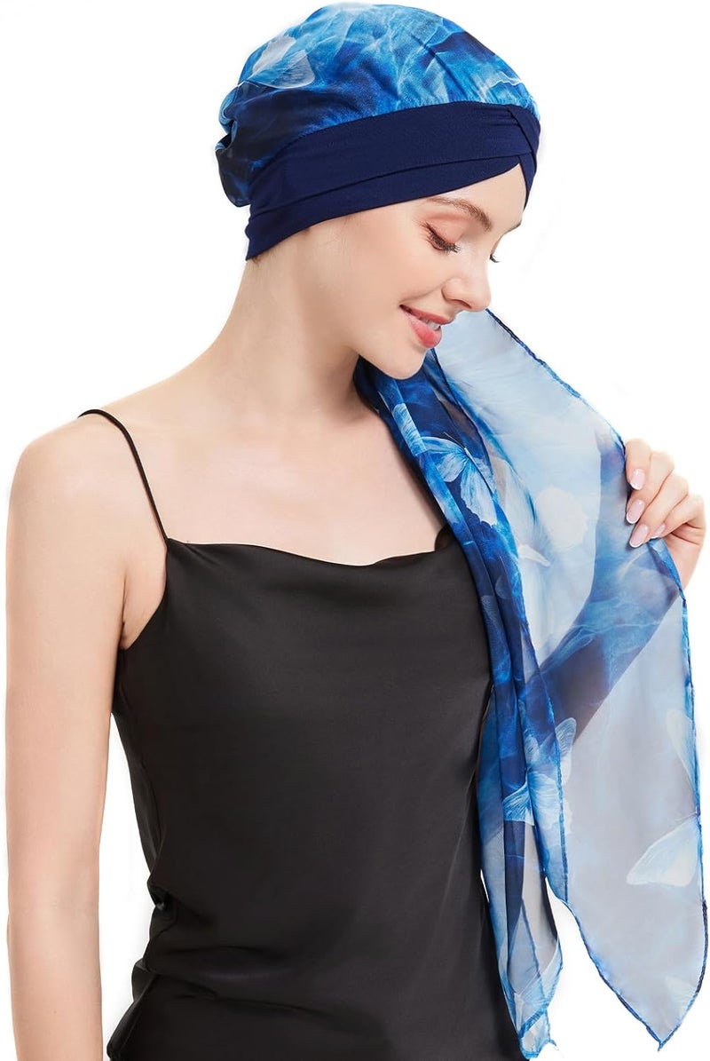 FADACHY Chemo Headwear for Women Full Coverage Head Scarf Hair Wrap Head Covering for Cancer Chemotherapy Patients, Hair Loss - Image 5